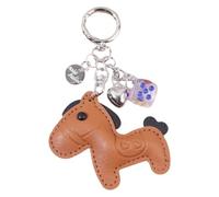 Shurhome Charms for Handbags Backpack Accessories Horse Shaped Keychain Keyring Leather Bag Charm Lovely Charm Gift Leather Charms for Car Keys