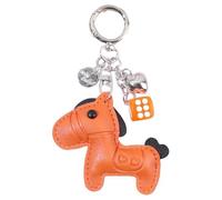 Shurhome Charms for Handbags Backpack Accessories Horse Shaped Keychain Keyring Leather Bag Charm Lovely Charm Gift Leather Charms for Car Keys