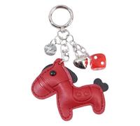 Shurhome Charms for Handbags Backpack Accessories Horse Shaped Keychain Keyring Leather Bag Charm Lovely Charm Gift Leather Charms for Car Keys