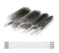 Shurhome Chimney Maintenance Tool Removable Brush Head Adjustable Extension Rod for Vertical Surfaces Chimney Cleaning Brush Set