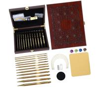 Shurhome Coated Tunisian Crochet Set Smooth Knitting Accessories with Storage Case for Craft Projects Tunisian Crochet Hook for Yarn Craft and Quilting