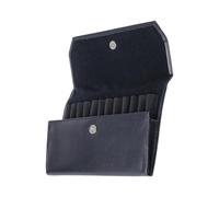 Shurhome Compact Business Pen Holder Leather Bag 12 Slots Breathable Daily Use Fountain Case Organizers