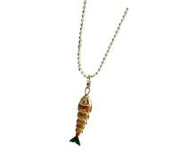Shurhome Contemporary Sea Fish Necklace Pendant Neck Jewelry for Sensitive Skin Comfortable Copper Design Neckchain Copper Fish Jewelry