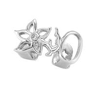 Shurhome Copper Plated Openwork Flower Grillzs Accessory for the Modern Fashion Statement Pieces Daily Use Street Styles Teeth Jwewlry