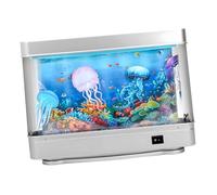 Shurhome Creative Floating Jellyfish Table Lamp USB Operated Eye Caring Night Light for Kids Room Decors Decorative Fish Realistic Fishtanks Lighting Jellyfish Night