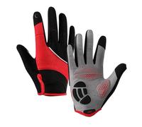 Shurhome Cycling Gloves with Vibrations Resist Pad Design Synthetic Leather Nonslip Palm for Outdoor Riding and Hiking High Bike Gloves