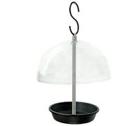 Shurhome Dome Hanging Bird Feeder with Roof Large Capacity Chew Proof Design for Wild Birds Dome Hanging Bird Feeder Squirrel Outdoor Large Roof Tray