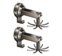 Shurhome Foldable Turning Suction Cup Hook Set Arranger for Kitchen Utensils Bathroom Accessories Strong Adhesive Mount Versatile Storage Hooks