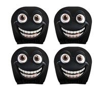 Shurhome Frogs Cartoon Car Headrest Covers Soft Polyester Humor Decor with Easy Installation for Vehicles Funny Car Accessories for Family