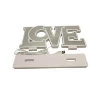 Shurhome Home Celebration Light, LOVE Letter Shape LED with PVC Texture for Valentine Decor Simple Decoration Light