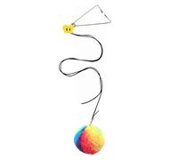 Shurhome Interactive Hanging Door Cats Teaser Colored Plush Ball Elastic Cord Exercise Toy Promote Physical Activity Elastic Hanging Playing Ball