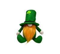 Shurhome Irish Festival Face Less Dwarf Doll with Green Leaves for Patricks Day Decoration Shamrocks Gnomes for Home Offices Patricks ' s Day Decoration