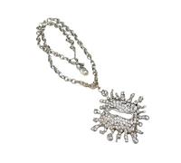 Shurhome Lightweight 101g Fashion Necklace Set with Intricate Coral Texture and High Polish Kirsite Construction Coral Texture Charm Pin