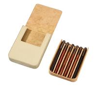Shurhome Luxury Leather Pen Organizers Box for 6 Writing Instruments Ideal Corporate Gift with Strong Stitching Compacts Design Genuine Leather Pen Case