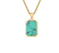 Shurhome Modern Rectangular Necklace Distinctive Stainless Steel Texture Suitable for Trendy Parties and Everyday Wear Stainless Steel Unisex