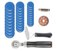 Shurhome Multipurpose 34pcs Tire Fixing Set with Steel Scrapers Rollers Easy to Use for Car Motorcycle Tractors Repairs Heavy Duty Puncture Repair Set