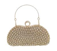 Shurhome Nylon Party Purse with Rhinestones Design Shoulder Bag Spacious Organized Interior Social Event Essential Crossbody Evening Purse