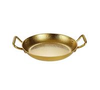 Shurhome Paella Pan Double Handle Cooking Stainless Steel Hot Pots Kitchen Cookware for Seafood and Spanish Dishes Household Saute