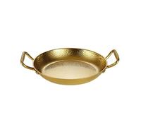 Shurhome Paella Pan Double Handle Cooking Stainless Steel Hot Pots Kitchen Cookware for Seafood and Spanish Dishes Household Saute
