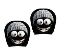 Shurhome Peculiar Cartoon Styles Car Headrest Covers Pair of 2 Soft Comfortable Fabric Headrest Protect General for Most Cars Cartoon Car Pillow Cases