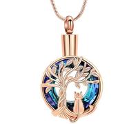 Shurhome Permanent Pet Jar Necklace Untarnished Cenotaph Charm for Preserving Hair and Ashes Untarnished Pet Jar Necklace