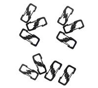Shurhome Permanent SECOND Shape Aluminum Clip for Outdoor Ascending Backpacking Backpacking Gear Strong Thin Plan Clip