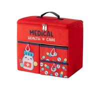 Shurhome Polyester Medicine Storage Bag Foldable Multiple Layer for Damp Environment Protective and Living Solution Home Medicine Case