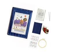 Shurhome Portable Embroidery Workbook Comes with Full Supplies and Illustrated Tutorial for Crafting Unique Textile Art Projects Embroidery Set