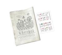 Shurhome Portable Embroidery Workbook Comes with Full Supplies and Illustrated Tutorial for Crafting Unique Textile Art Projects Embroidery Set