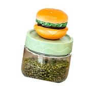 Shurhome Premium Glass Canister Dry Food Storage Jar for Coffee Tea and Snacks Features Secure Seal and Clear Designs Glass Coffee Powder Storage Jar