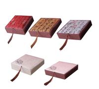 Shurhome Protective Satins Fabric Display Case Dustproof Resistant Jewelry Storage Box with Soft Lining Interior Display Box
