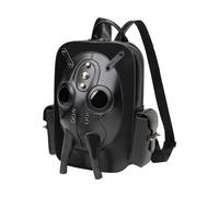 Shurhome Punk Punk 3D Xenomorph Backpack Large Capacity Unisex Alien Design PU Leather School Bag for Travel or Daily Use Pu Travel Backpack