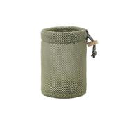 Shurhome Round-Bottom Camping Utensil Breathable Mesh Design, Quick-Close Drawcord for Backpacking Essentials Camping Cookware Storage Bag Mesh Fabric Drawstring Outdoor Gear Organization