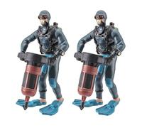 Shurhome Simple Assembly Artificial Diver Miniature Structure Creates Mysterious Underwater Environment Aquarium Hideouts