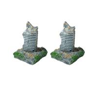 Shurhome Simulation Ruins Building Model Figure FishTanks Ornament Decorative Accessories Landscape for Fish Shrimp Shelter Terrariums Decors