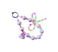 Shurhome Sparkling Crystal Bead Cellphone Chain Strap Fashionable Phone Lanyard Keychain Decorative Charm for Women Accessories Bead Phone Chain for Women