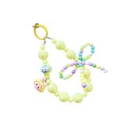 Shurhome Sparkling Crystal Bead Cellphone Chain Strap Fashionable Phone Lanyard Keychain Decorative Charm for Women Accessories Bead Phone Chain for Women
