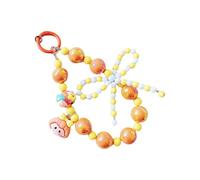 Shurhome Sparkling Crystal Bead Cellphone Chain Strap Fashionable Phone Lanyard Keychain Decorative Charm for Women Accessories Bead Phone Chain for Women