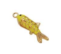Shurhome Sparkling Crystal Fish Charm Jewelry Component for Necklace Designs Pendants for Necklaces