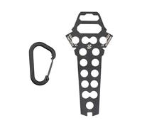 Shurhome Stainless Steel Tent Stakes Storage Rack with Keychain Buckles Peg Organizers for Camping Hiking and Outdoor Activity Camping Accessories