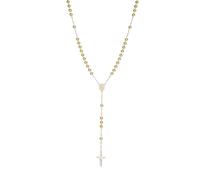 Shurhome Sturdy Gold Iron Rosary Necklace with Detailed Crosses Design Collarbone Chain Charm Great for Gifts and Spiritual Use Spiritual Necklace