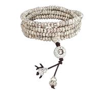 Shurhome Sustainable Wooden Bead Multi Loop Wrist Wrap for Yoga Enthusiasts Sturdy Natural Materials Spiritual Gift Multi Loop Spiritual Wrist Accessory