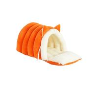 Shurhome Transformable 360 Enclosed Cats Bed Soft Plush Materials for Secure Warm Hide for Winter Use Cotton Cats Bed