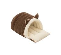 Shurhome Transformable 360 Enclosed Cats Bed Soft Plush Materials for Secure Warm Hide for Winter Use Cotton Cats Bed
