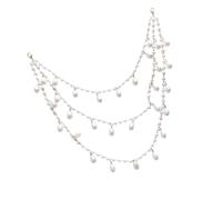 Shurhome Trendy 2 Layer Imitation Pearls Y Necklace Elegant Accessory for Women Great Anniversary or Birthday Fashion Pearls Jewelry for Women
