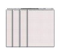 Shurhome Twist Up Notebook B5 Coil Book Chart with Twist-Up Cover Dot Pages Perforated Edges
