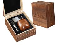 Shurhome Unique Wooden Drinking Tumblers 4Pcs Gift Set in Stone Enhanced Storage Case for Men and Decor Irish Lover Gift Box Set