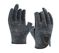 Shurhome UPF50+ Sun Protective Fishing Gloves with Meshed Ventilation and Reinforced Hand for Long Time Nonslip Fishing Mittens