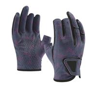 Shurhome UPF50+ Sun Protective Fishing Gloves with Meshed Ventilation and Reinforced Hand for Long Time Nonslip Fishing Mittens
