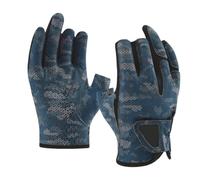 Shurhome UPF50+ Sun Protective Fishing Gloves with Meshed Ventilation and Reinforced Hand for Long Time Nonslip Fishing Mittens